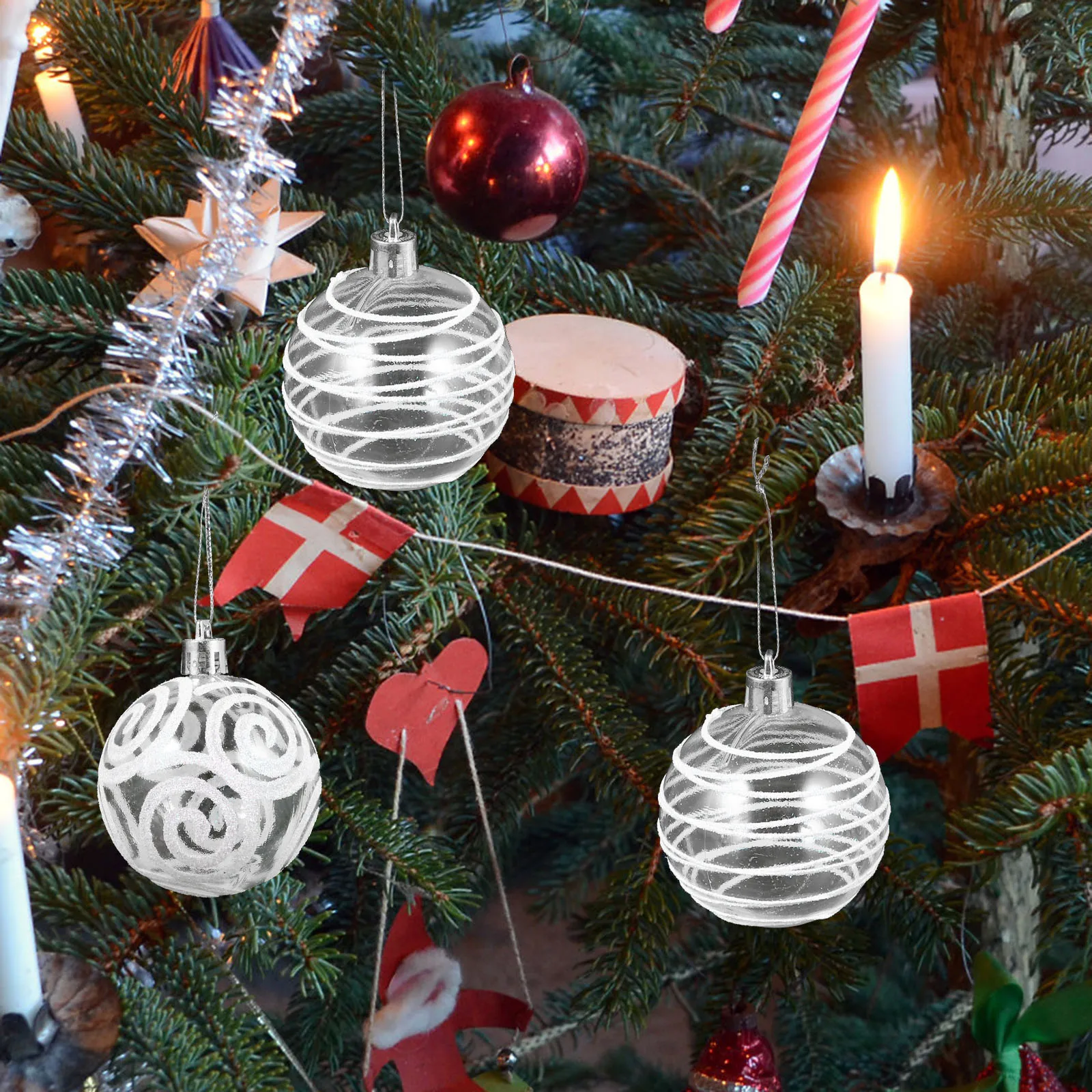 6pcs Christmas Tree Ornaments Hanging Balls Decorative Xmas Ball Pendant Holiday Supplies Christmas Decorations Tree Props
6pcs Christmas Tree Ornaments Hanging Balls Decorative Xmas Ball Pendant Holiday Supplies Christmas Decorations Tree Props