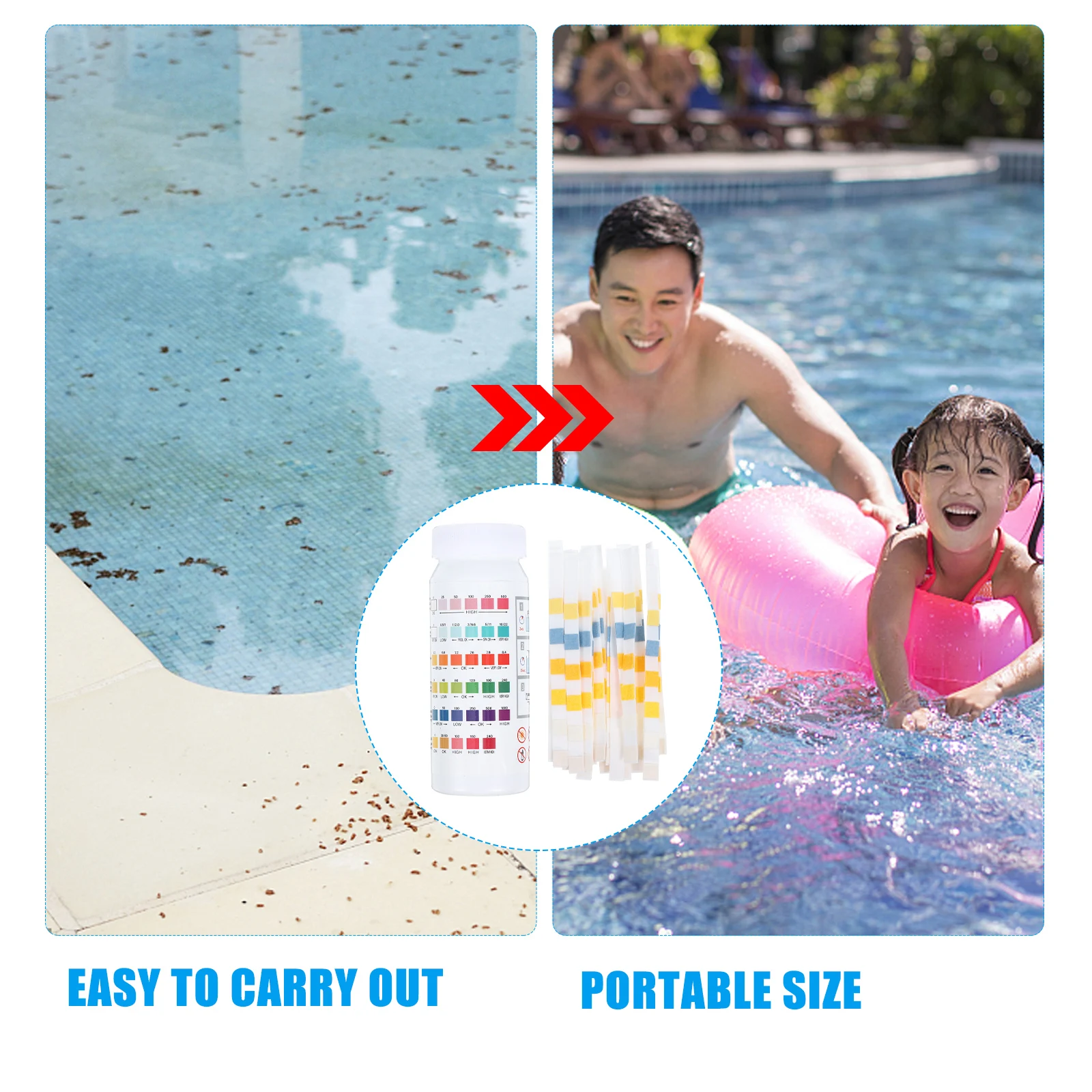1 set Swimming Pool Water Tester Strips for Hot Tub Spa PH Paper Quality Monitoring Portable Size Regular Testing Water Sources
1 set Swimming Pool Water Tester Strips for Hot Tub Spa PH Paper Quality Monitoring Portable Size Regular Testing Water Sources