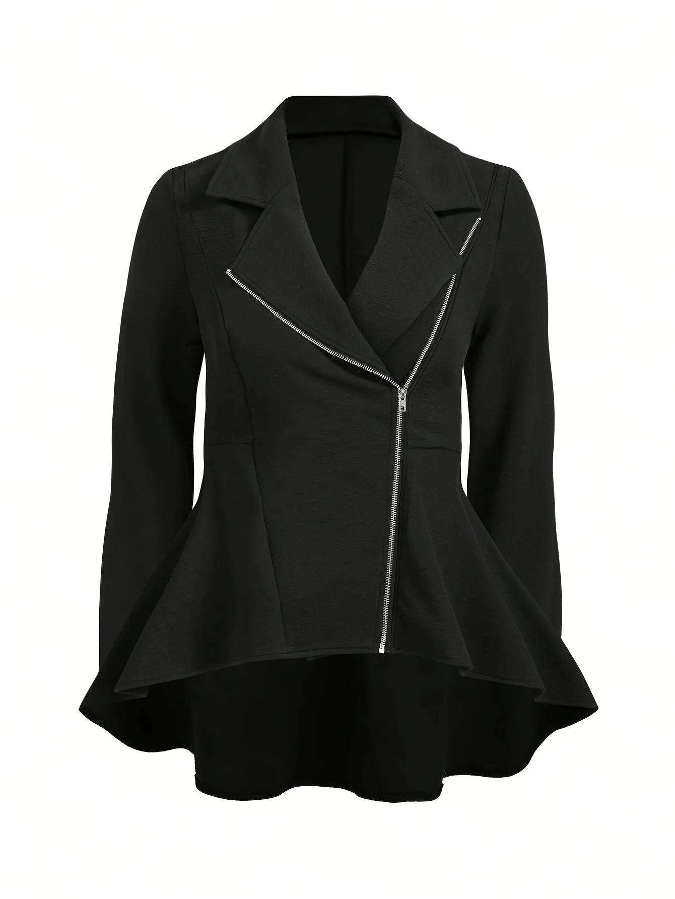 Plus Size Solid Color Autumn&Winter Elegant Fashion Casual Versatile Zipper Long Sleeved Umbrella Hem Flip Collar Women's Coat
Plus Size Solid Color Autumn&Winter Elegant Fashion Casual Versatile Zipper Long Sleeved Umbrella Hem Flip Collar Women's Coat