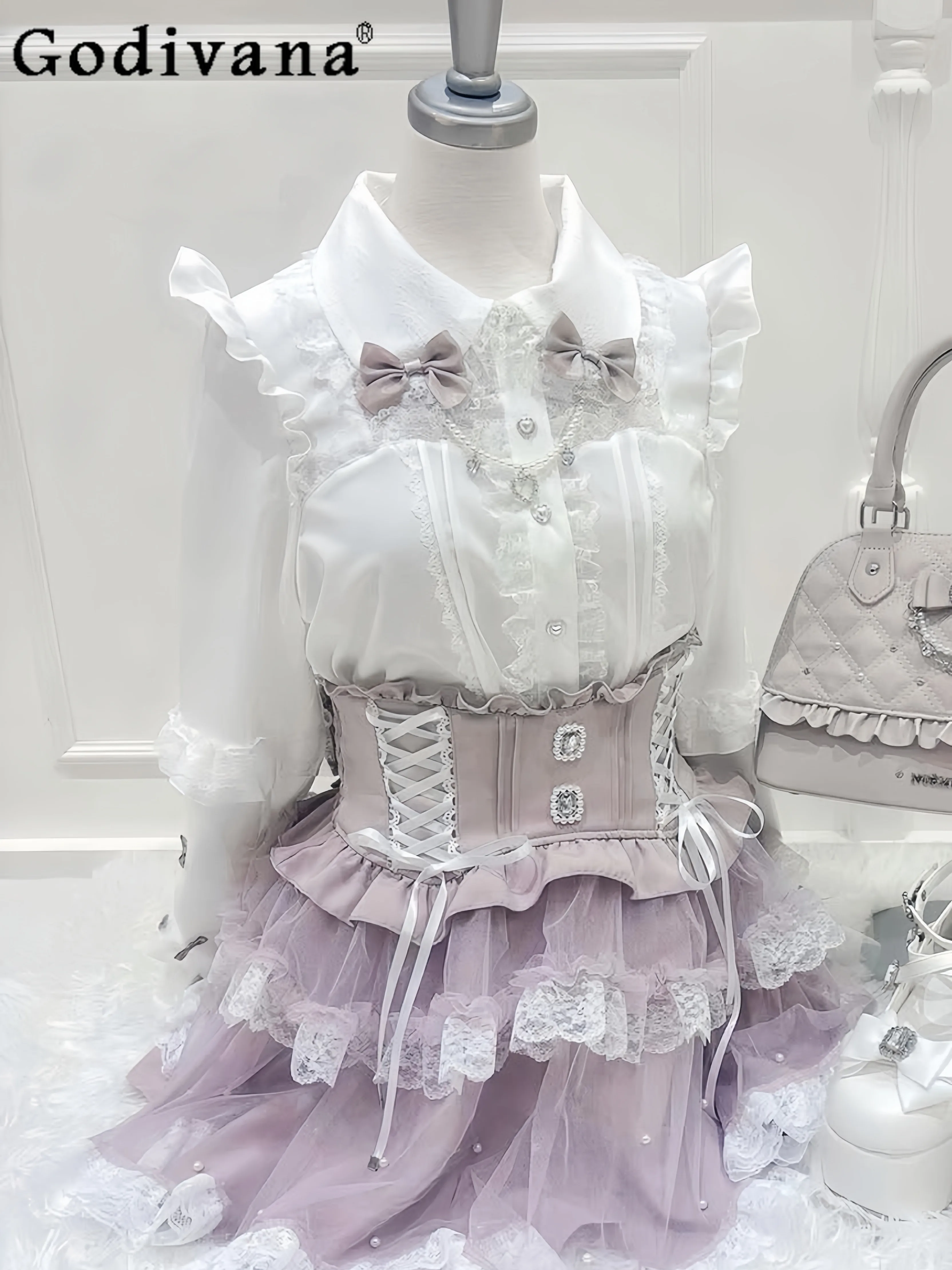 Новинка Весна 2026: Японские женские и девичьи рубашки и блузки в милом элегантном стиле с бантом, кружевом и воротником поло, с длинным рукавом
Новинка Весна 2026: Японские женские и девичьи рубашки и блузки в милом элегантном стиле с бантом, кружевом и воротником поло, с длинным рукавом