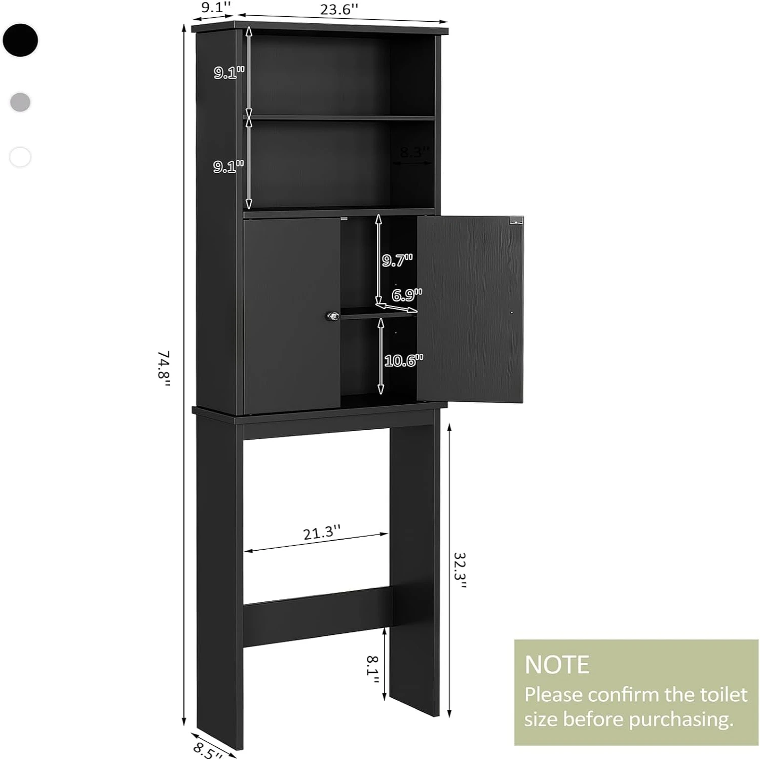 Over The Toilet Cabinet for Bathroom, Organizer Over Toilet, Space Saver with Tempered Glass Doors, Memory foam bathroom mat
Over The Toilet Cabinet for Bathroom, Organizer Over Toilet, Space Saver with Tempered Glass Doors, Memory foam bathroom mat