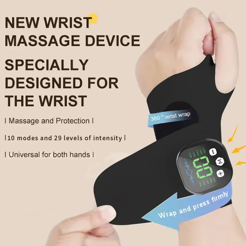 Electric Cordless Hand Wrist Massager 10 Mode Vibration Massage 29 Levels Massage Hands Rechargeable Wrist Brace Protector Wrap
Electric Cordless Hand Wrist Massager 10 Mode Vibration Massage 29 Levels Massage Hands Rechargeable Wrist Brace Protector Wrap