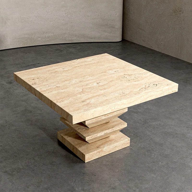 S@ High Quality Custom Travertine Dining Table with Oval Groove Base
S@ High Quality Custom Travertine Dining Table with Oval Groove Base