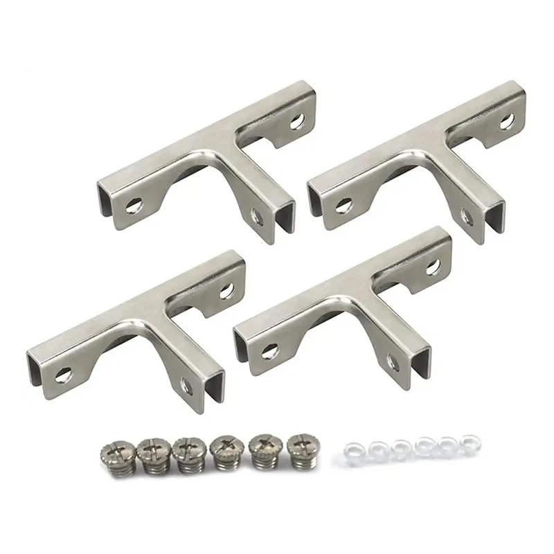 4Pcs T-Shaped Glass Clamp Stainless Steel Glass Support Bracket, Suitable For 6-10Mm Glass Thickness
4Pcs T-Shaped Glass Clamp Stainless Steel Glass Support Bracket, Suitable For 6-10Mm Glass Thickness
