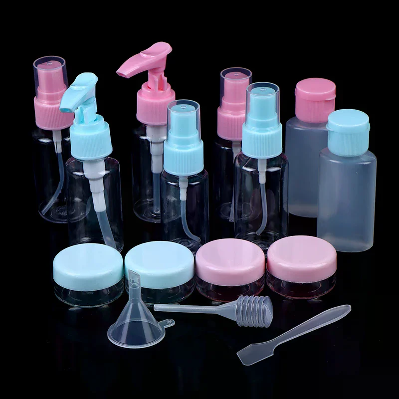 11 шт., набор многоразовых бутылок для путешествий, косметический лосьон, тонер, спрей, шампунь, предметы первой необходимости, бутылка для крема, пустой контейнер для туалетных принадлежностей
11 шт., набор многоразовых бутылок для путешествий, косметический лосьон, тонер, спрей, шампунь, предметы первой необходимости, бутылка для крема, пустой контейнер для туалетных принадлежностей