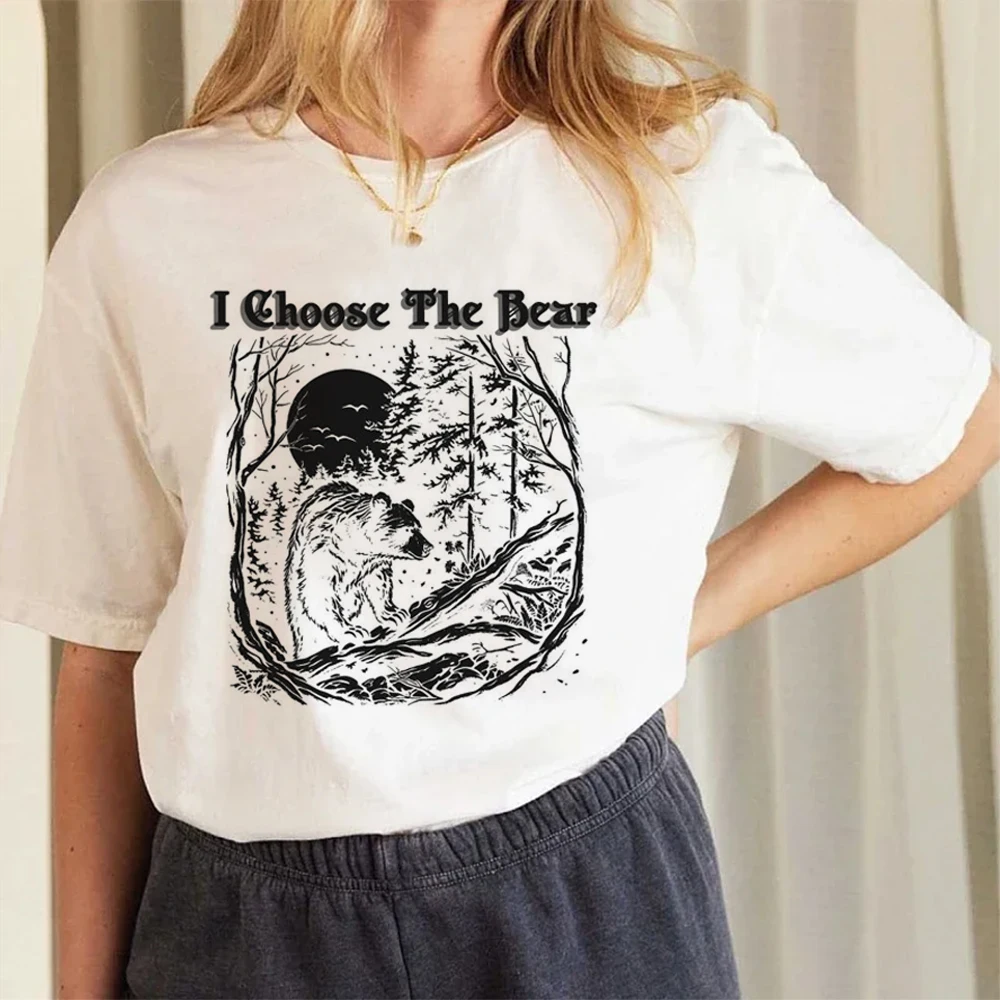Funny Bear Print Women T-Shirt Personality Trend Casual Tee Clothing Street Creative Tops Female Short Sleeve
Funny Bear Print Women T-Shirt Personality Trend Casual Tee Clothing Street Creative Tops Female Short Sleeve