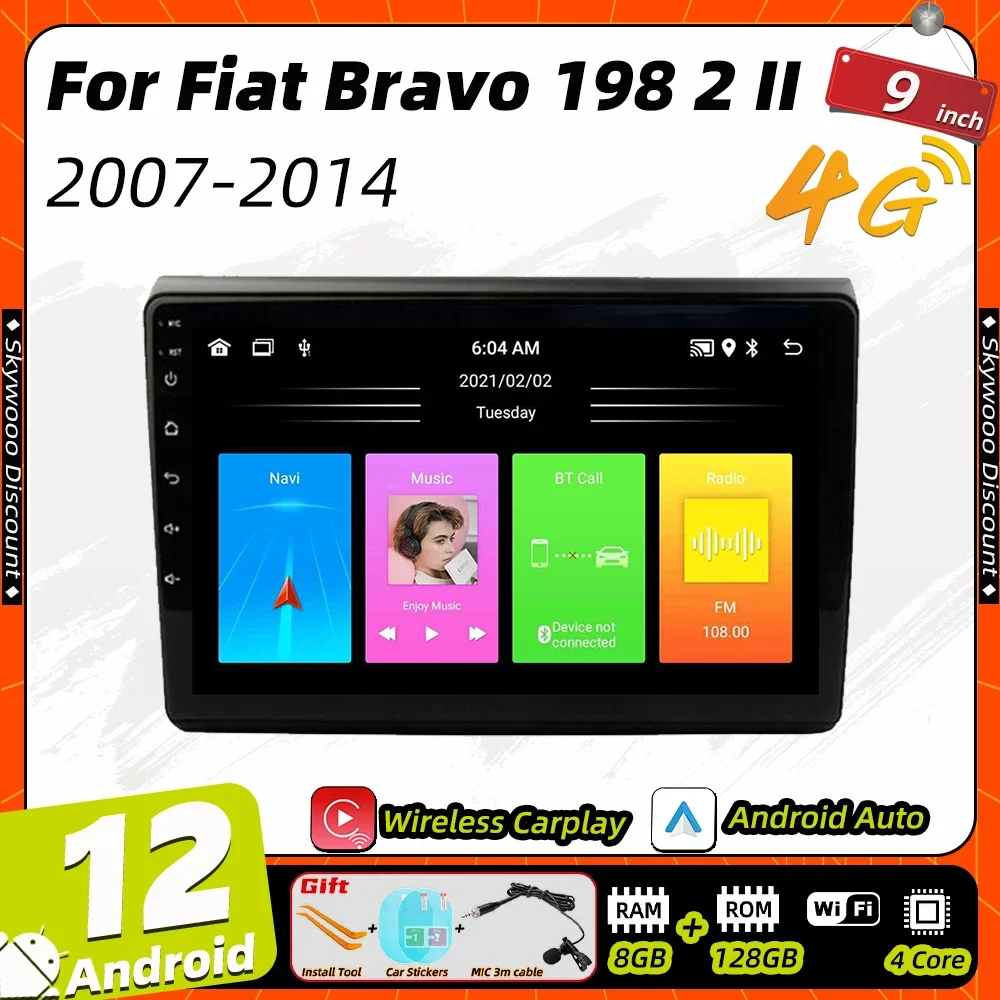 Multimedia for Fiat Bravo 198 II 2 2007-2014 Autoradio 2 Din Android Car Stereo Carplay GPS Navigation Radio Head Unit Auto WIFI
Multimedia for Fiat Bravo 198 II 2 2007-2014 Autoradio 2 Din Android Car Stereo Carplay GPS Navigation Radio Head Unit Auto WIFI
