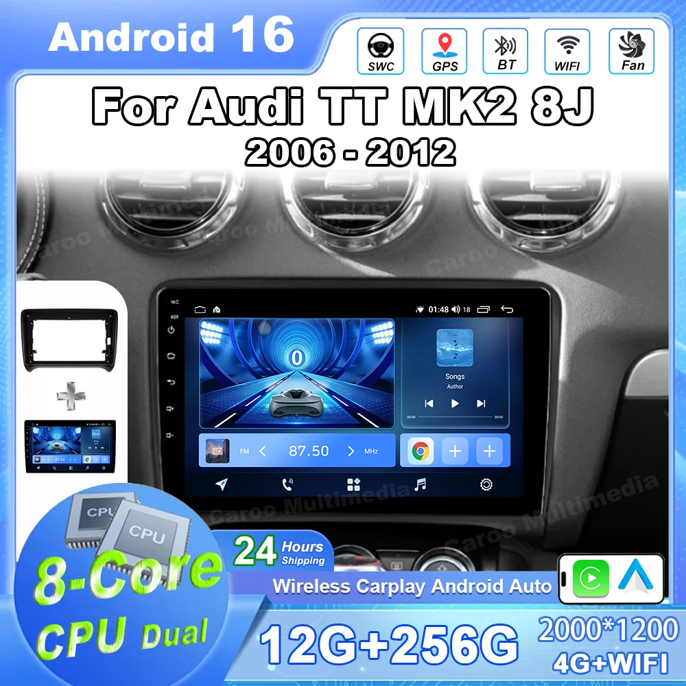 Автомагнитола Android 16 для Audi TT MK2 8J 2006-2012, мультимедийный видеоплеер, навигация, стерео, GPS, без 2DIN, сенсорный экран
Автомагнитола Android 16 для Audi TT MK2 8J 2006-2012, мультимедийный видеоплеер, навигация, стерео, GPS, без 2DIN, сенсорный экран