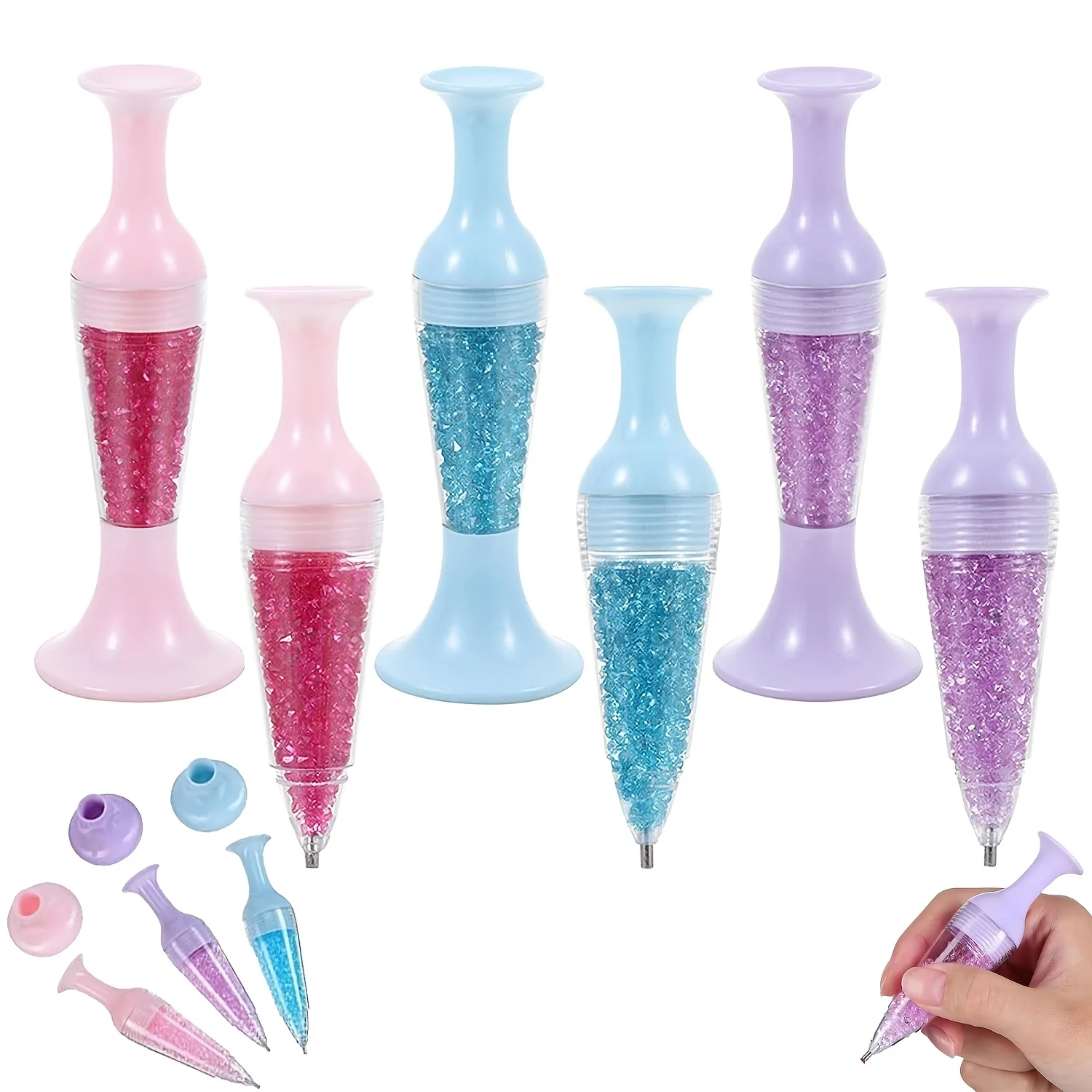 Diamond Art Painting Pens, Flower Pot Shaped Point Drill Pen for Diamond Art, Nail Point Pen, Dotting Tool Nail Crafts Making
Diamond Art Painting Pens, Flower Pot Shaped Point Drill Pen for Diamond Art, Nail Point Pen, Dotting Tool Nail Crafts Making