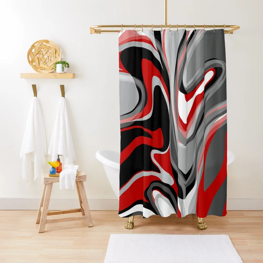 Liquify - Red, Gray, Black, White Shower Curtain Window Bathroom Decor For Shower Curtain
Liquify - Red, Gray, Black, White Shower Curtain Window Bathroom Decor For Shower Curtain