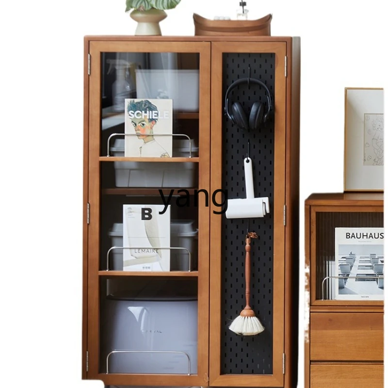YJQ solid wood housekeeping cabinet retro small apartment movable balcony storage living room locker
YJQ solid wood housekeeping cabinet retro small apartment movable balcony storage living room locker