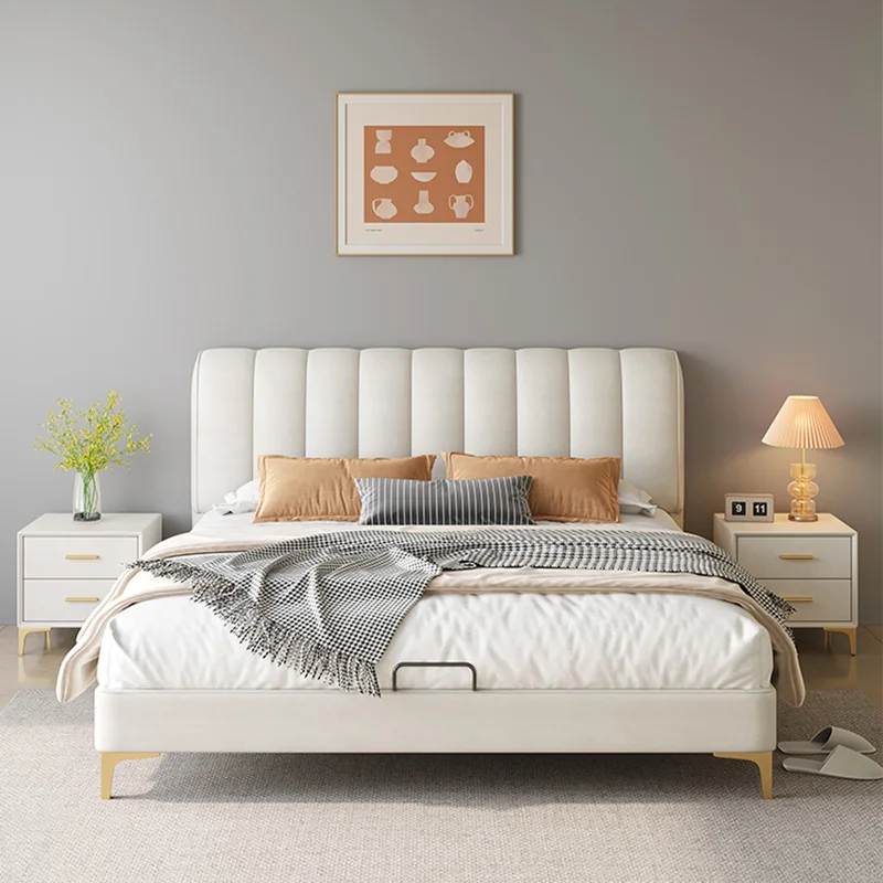 Luxury Double Bed Aesthetic Modern Lounge Minimalist Bedroom Bed Unique White Cama De Lujo Para Dormitorio Hotel Furniture
Luxury Double Bed Aesthetic Modern Lounge Minimalist Bedroom Bed Unique White Cama De Lujo Para Dormitorio Hotel Furniture