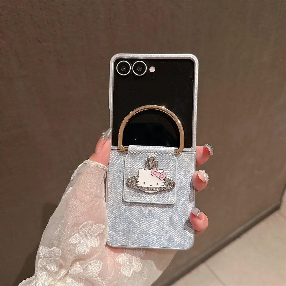 Fashion Cowboy Flash drill HelloKitty phone case for Samsung Galaxy Flip5 Flip6 flip 7 4 3 cover with Ring Stand protective Case
Fashion Cowboy Flash drill HelloKitty phone case for Samsung Galaxy Flip5 Flip6 flip 7 4 3 cover with Ring Stand protective Case