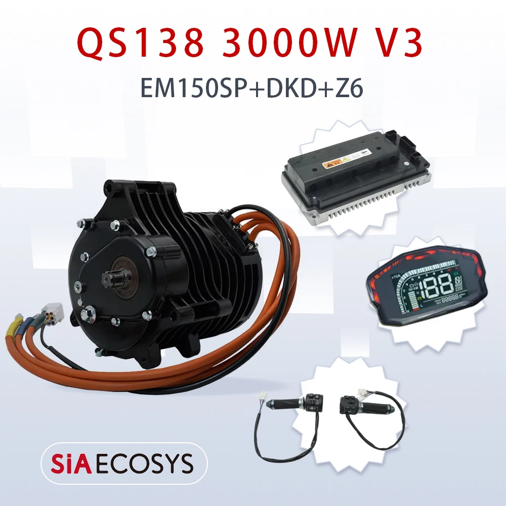QSMotor QS138 3000W V3 70H 5500W Max Continuous 72V 100KPH Mid Drive Motor With EM150-2SP Controller Kit For Electric Vehicle
QSMotor QS138 3000W V3 70H 5500W Max Continuous 72V 100KPH Mid Drive Motor With EM150-2SP Controller Kit For Electric Vehicle