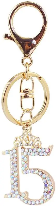 : One Pack Crown Letter Number 15 Rhinestone Car Keychain Ring Chain Gift Pack Buckle Holder
: One Pack Crown Letter Number 15 Rhinestone Car Keychain Ring Chain Gift Pack Buckle Holder