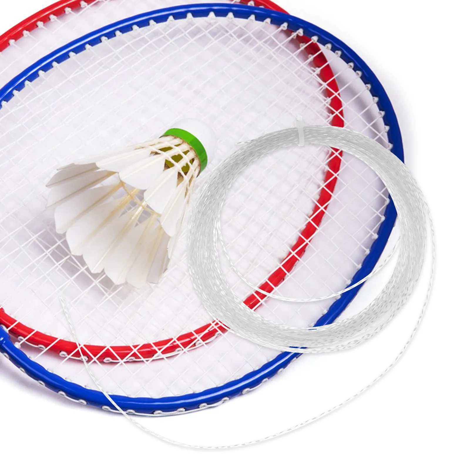 Nylon Badminton Racket String 1 Roll Thick Beginner-Friendly Training String Enhances Hitting Accuracy Long-Lasting Easy-Cut