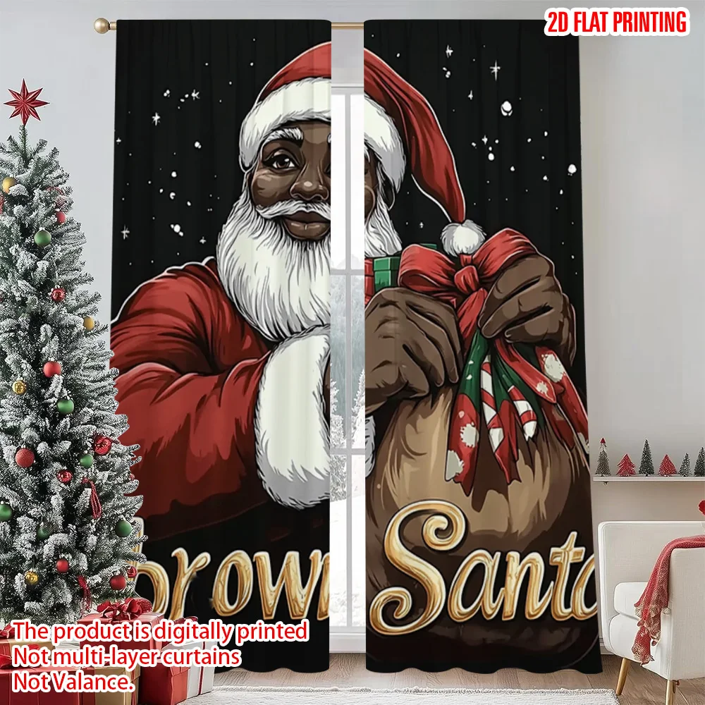 2pcs 2D flat printing Merry Christmas Party Curtains Black Santa Claus Versatile 100% Polyester Without Electricity Festive
2pcs 2D flat printing Merry Christmas Party Curtains Black Santa Claus Versatile 100% Polyester Without Electricity Festive