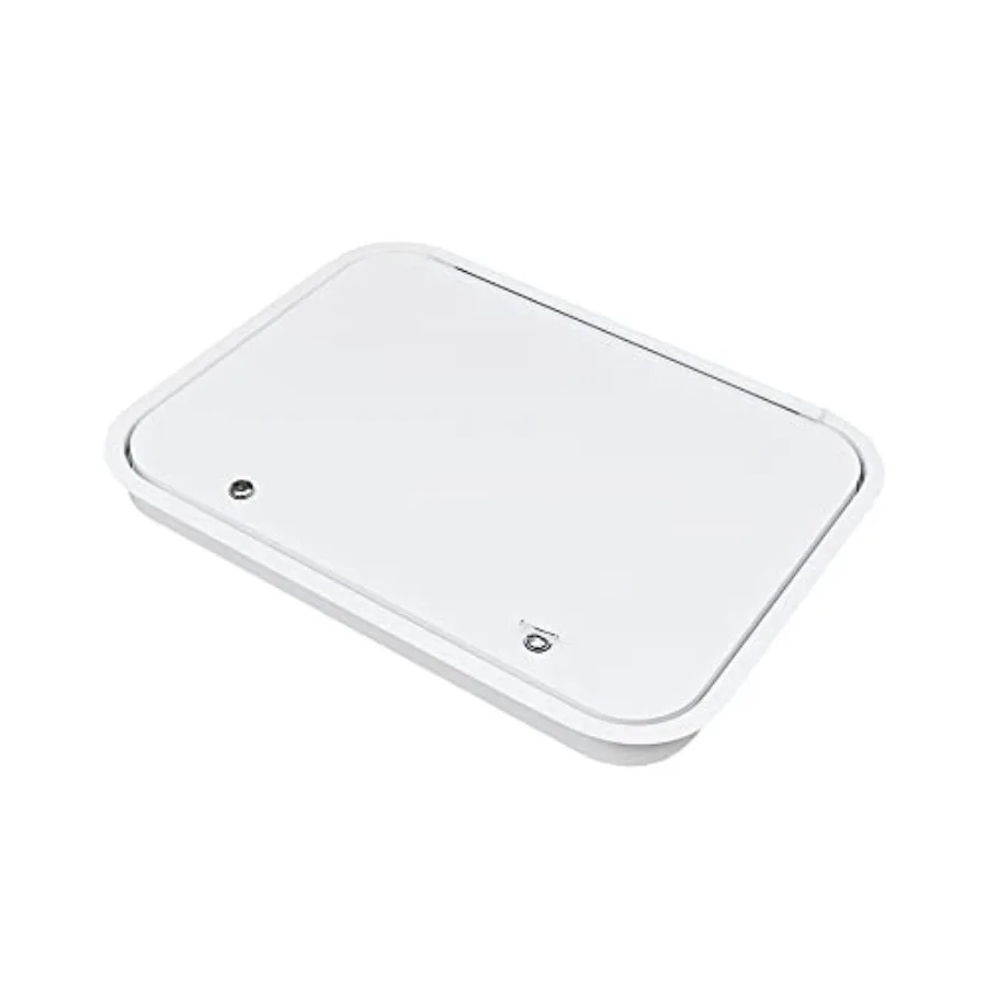 RV baggage door for compartment access storage, polypropylene, polar white, 24 wide x 18 high with rounded corners and thumbloc
RV baggage door for compartment access storage, polypropylene, polar white, 24 wide x 18 high with rounded corners and thumbloc