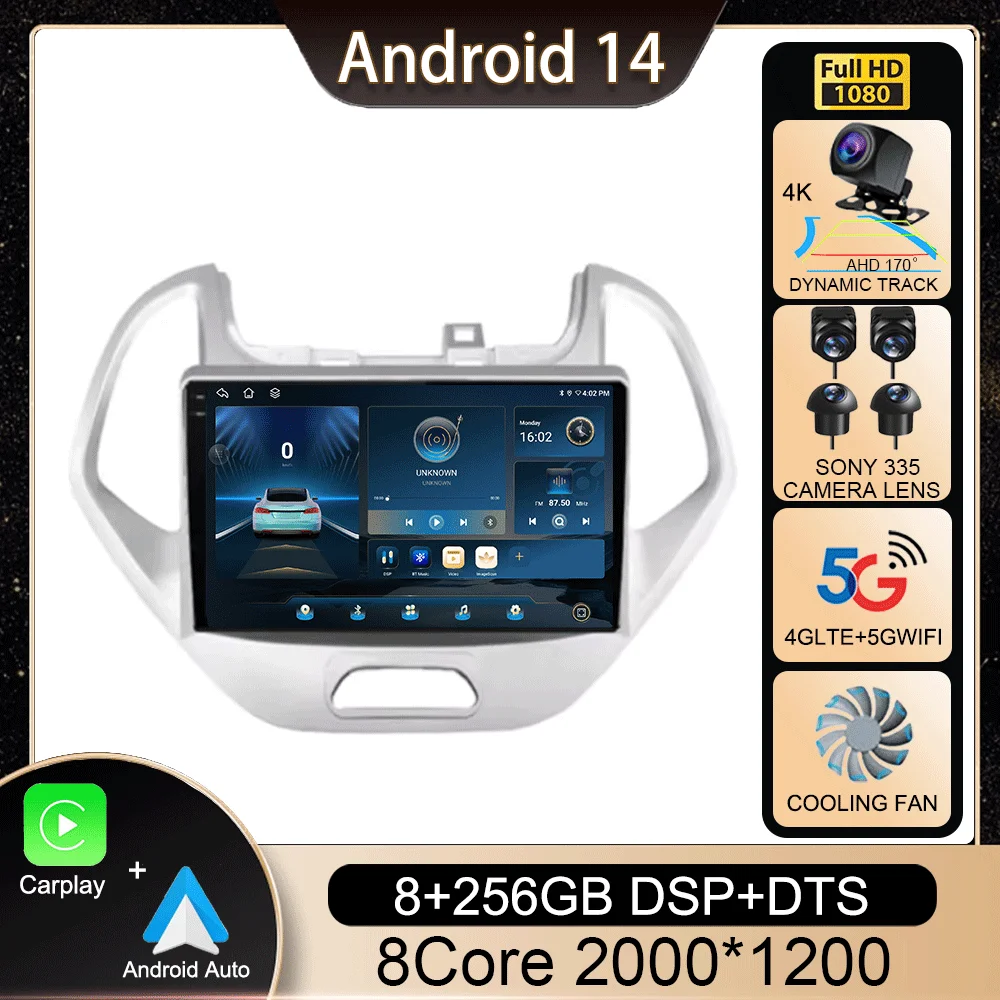 Android 14 для Ford FIGO KA 2015 2016 - 2020 Carplay Автомагнитола мультимедийный QLED стерео видеоплеер 4G WIFI навигация GPS
Android 14 для Ford FIGO KA 2015 2016 - 2020 Carplay Автомагнитола мультимедийный QLED стерео видеоплеер 4G WIFI навигация GPS