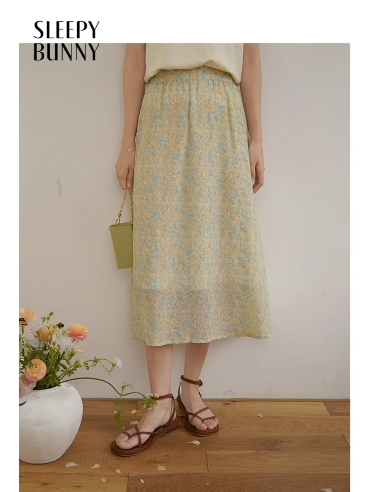 Floral Chiffon Skirt for Women Lady High-Waist A-Line Midi Skirt Slim Fit Elegant Prairie Style Flowing Skirt for Casual Outfits
Floral Chiffon Skirt for Women Lady High-Waist A-Line Midi Skirt Slim Fit Elegant Prairie Style Flowing Skirt for Casual Outfits