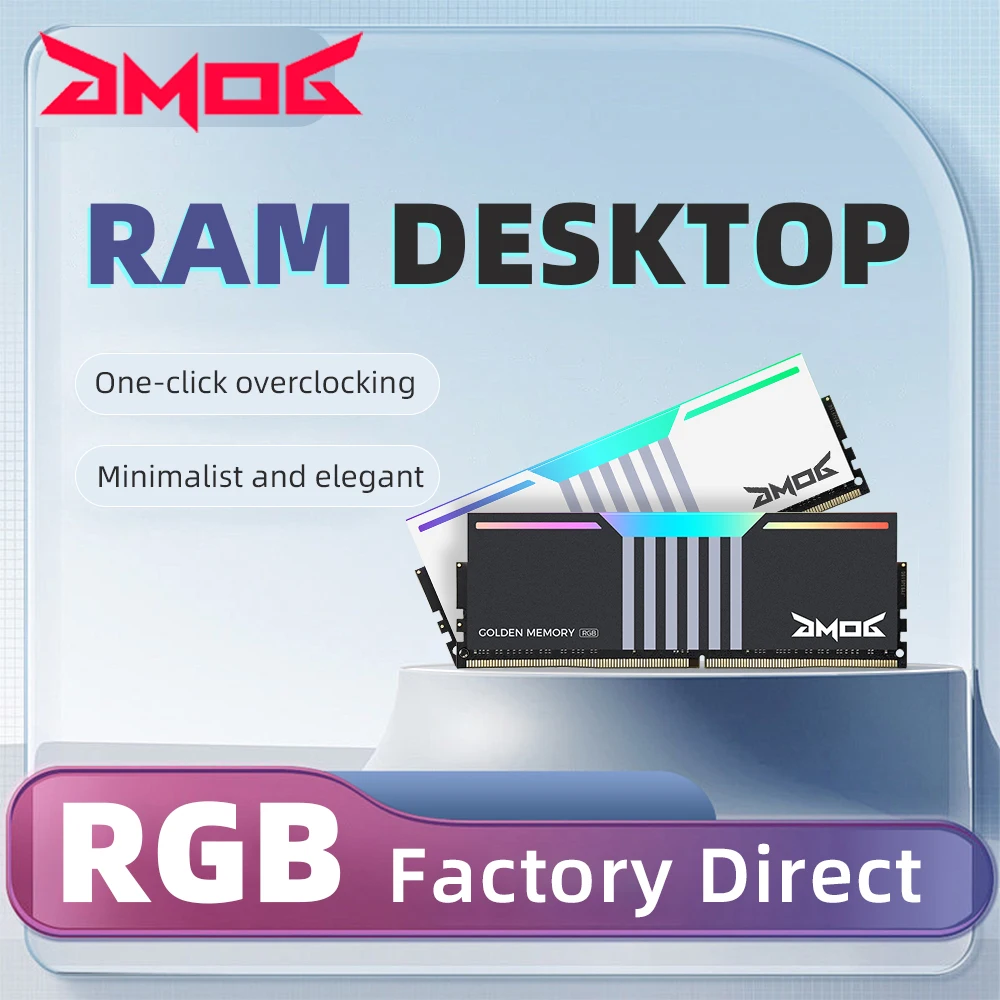 GMOG RGB DDR4 Memoria RAM 8GBx2 16GBx2 3200MHz 3600MHz Desktop Gaming Memory RAM White / Black
GMOG RGB DDR4 Memoria RAM 8GBx2 16GBx2 3200MHz 3600MHz Desktop Gaming Memory RAM White / Black