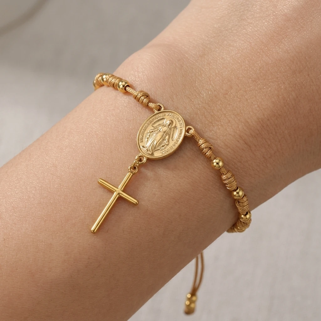 1pc Stainless Steel Copper Bohemian Adjustable Cross Charm Rope Chain Bracelet For Men Women
1pc Stainless Steel Copper Bohemian Adjustable Cross Charm Rope Chain Bracelet For Men Women