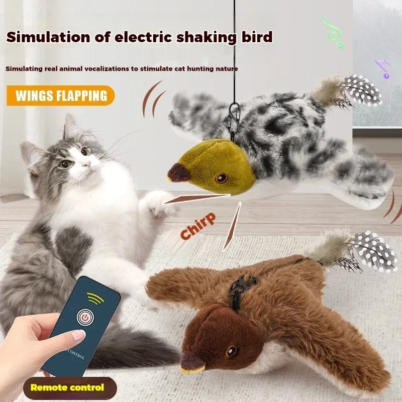 Cat Toy Electric Simulation Bird Rechargeable Cat Self Raising Voice Shaking Bird Plush Pet Toy Cat Toys Interactive
Cat Toy Electric Simulation Bird Rechargeable Cat Self Raising Voice Shaking Bird Plush Pet Toy Cat Toys Interactive