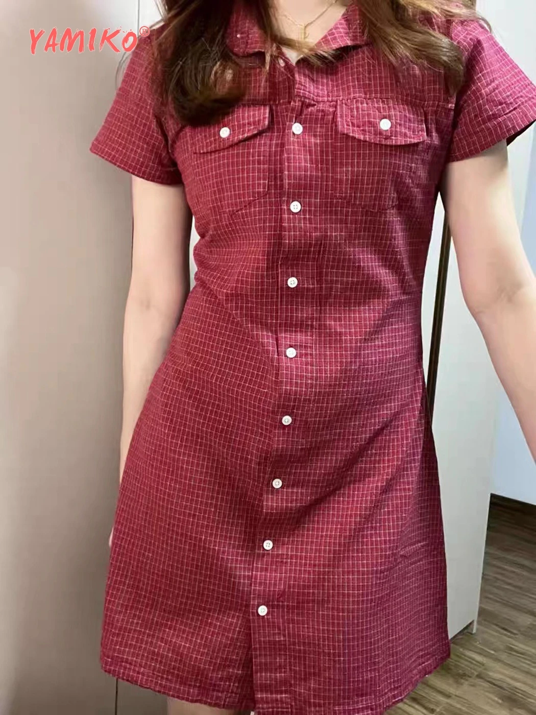Plaid Short Sleeve Mini Dress Women Summer Cotton Korean Casual Youthful Dresses Girls Fashion Y2K Clothes Short Dress 2024
Plaid Short Sleeve Mini Dress Women Summer Cotton Korean Casual Youthful Dresses Girls Fashion Y2K Clothes Short Dress 2024