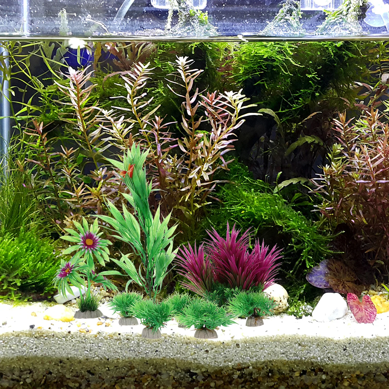 8pcs Artificial Plant Decoration Fish Tank Aquarium Accessories Plastic Grass Plants for Fish Tank Lifelike Safe Water
8pcs Artificial Plant Decoration Fish Tank Aquarium Accessories Plastic Grass Plants for Fish Tank Lifelike Safe Water