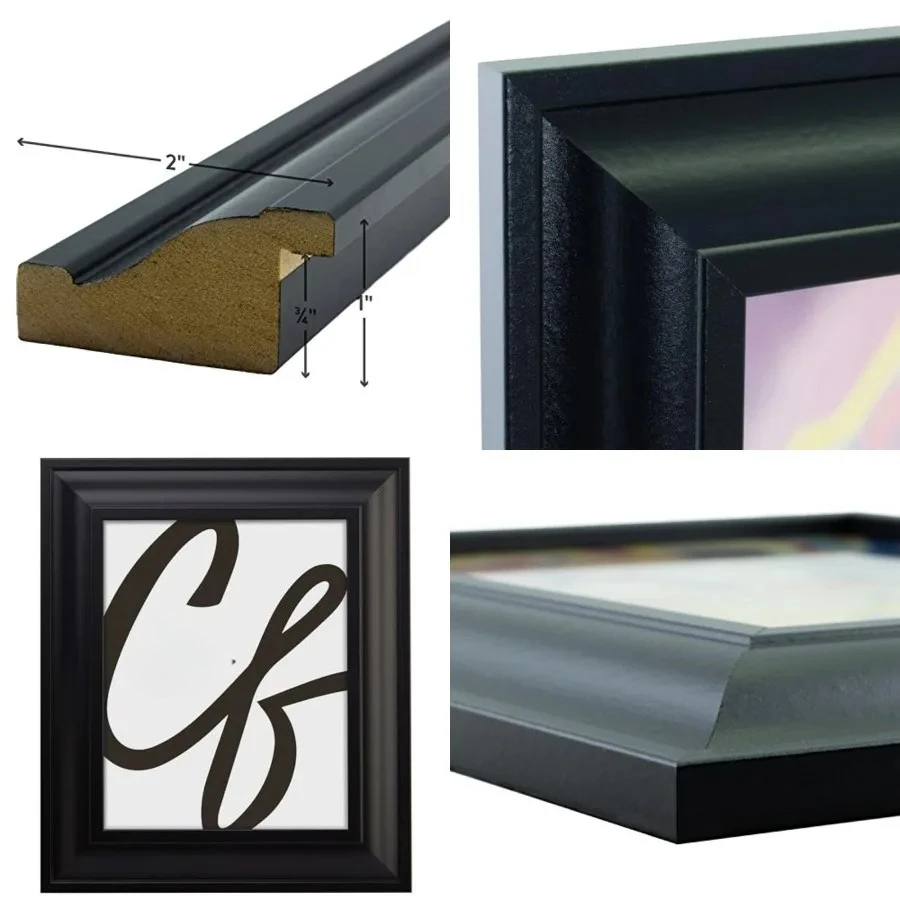 16x20 Picture Frame, Traditional Matte Black 2 Inch MDF Moulding
16x20 Picture Frame, Traditional Matte Black 2 Inch MDF Moulding