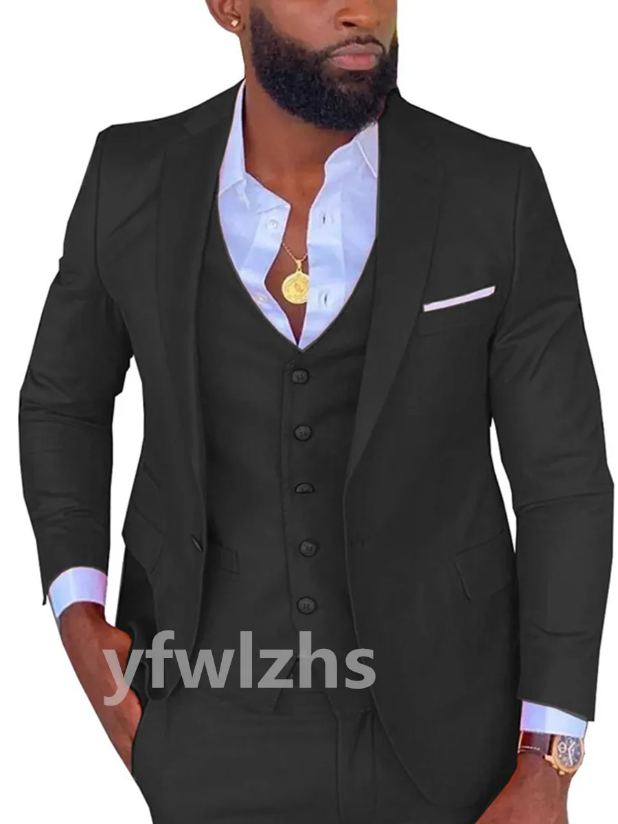 Handsome One Button Men Suits Notch Lapel Groom Tuxedos Groomsmen Wedding/Prom Best Blazer ( Jacket+Pants+Vest+Tie) C360
Handsome One Button Men Suits Notch Lapel Groom Tuxedos Groomsmen Wedding/Prom Best Blazer ( Jacket+Pants+Vest+Tie) C360