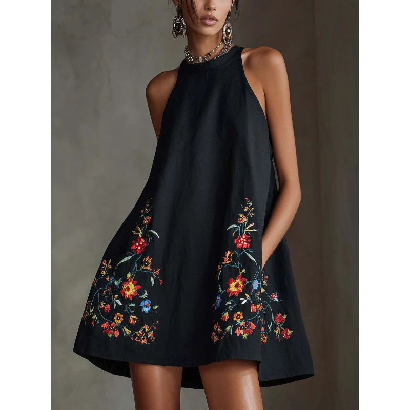 Halter Neck Floral Print Dress Dresses Spring Summer Elegant Slim Fit Maxi Dress
Halter Neck Floral Print Dress Dresses Spring Summer Elegant Slim Fit Maxi Dress
