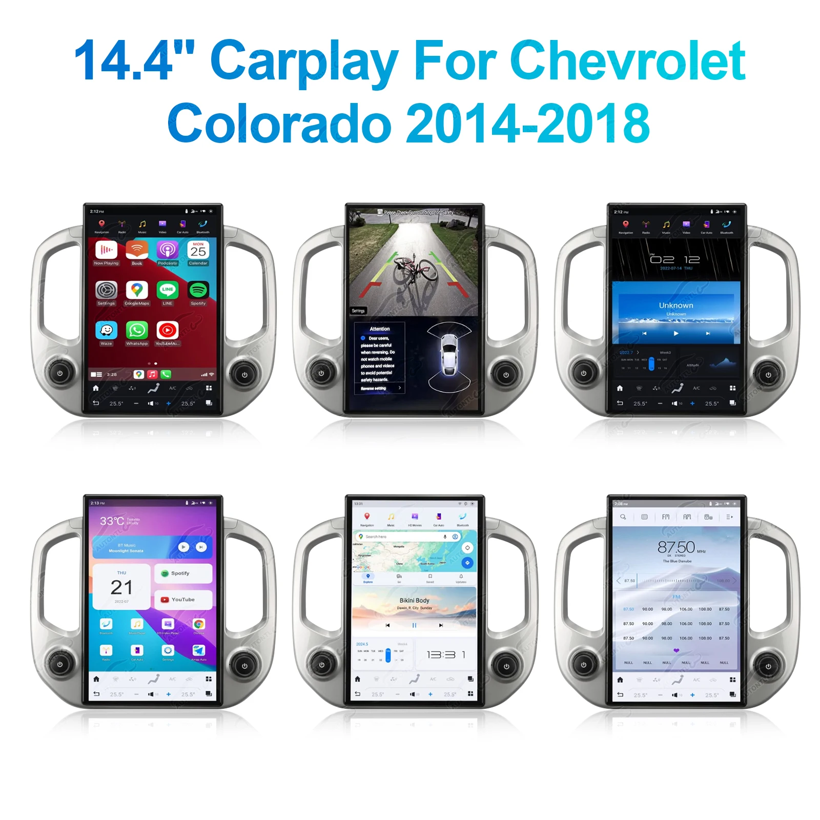 AUTONTL For Chevrolet Colorado GMC Canyon 2014-2018 Multimedia Head Unit 14.5" HD Touch screen Apple CarPlay & Android Auto Unit
AUTONTL For Chevrolet Colorado GMC Canyon 2014-2018 Multimedia Head Unit 14.5" HD Touch screen Apple CarPlay & Android Auto Unit