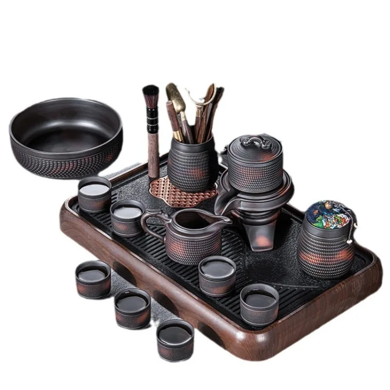 Purple pottery automatic tea set, light luxury high-end lazy tea making artifact
Purple pottery automatic tea set, light luxury high-end lazy tea making artifact