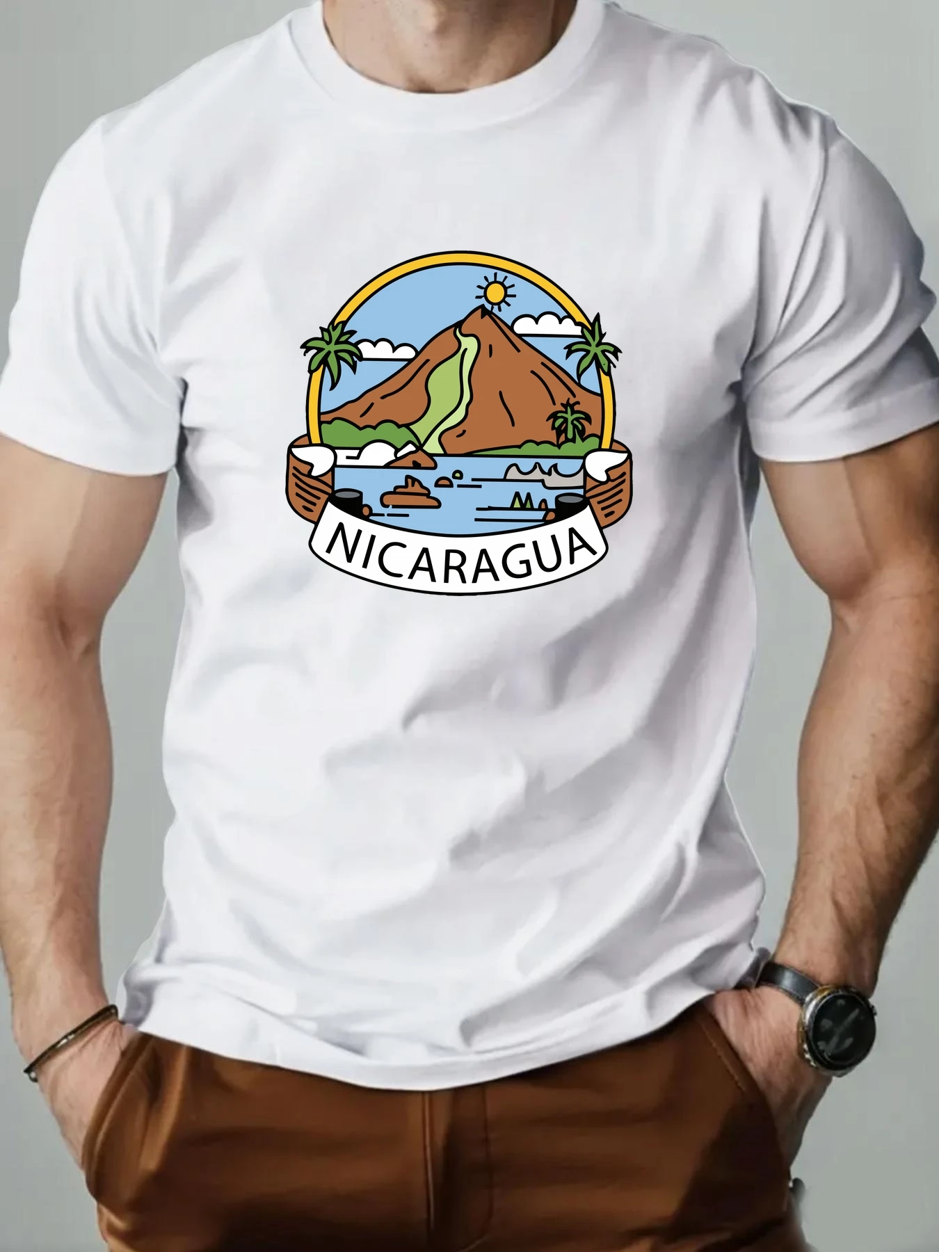 T-Shirt Men 100% Cotton Landscape Cartoon Print Summer Round Neck Breathable Oversized Tee Casual Fashion High quality Clothing
T-Shirt Men 100% Cotton Landscape Cartoon Print Summer Round Neck Breathable Oversized Tee Casual Fashion High quality Clothing