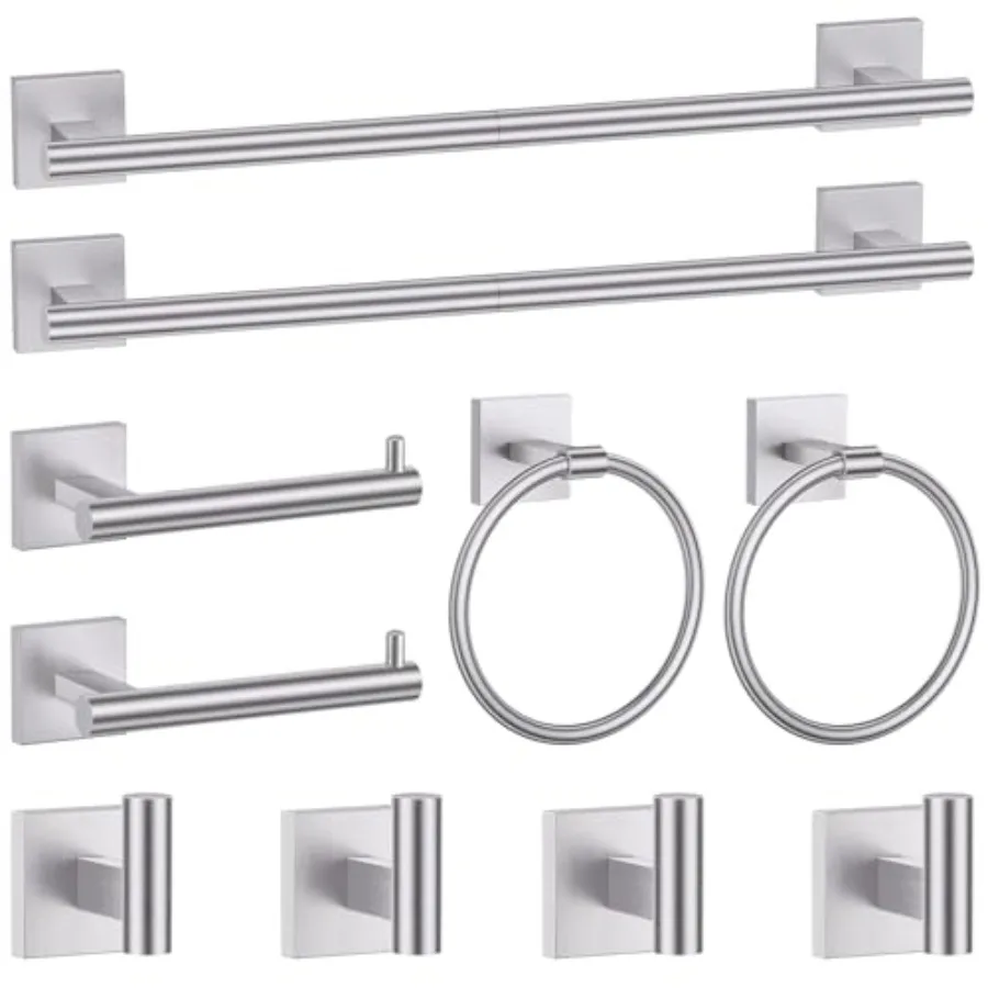 Bathroom Hardware Accessories Towel Bar Set 10 Pieces Bathroom Towel Bar Holder Set 23.6 Inch Stainless Steel Toilet Paper Hold
Bathroom Hardware Accessories Towel Bar Set 10 Pieces Bathroom Towel Bar Holder Set 23.6 Inch Stainless Steel Toilet Paper Hold