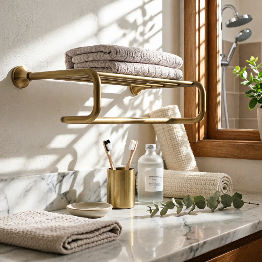 Towel Rack with Mounting Plate Antique Bronze Retro Towel Rail Bathroom Shelf Long-Lasting Hardware Elegant for Restroom
Towel Rack with Mounting Plate Antique Bronze Retro Towel Rail Bathroom Shelf Long-Lasting Hardware Elegant for Restroom