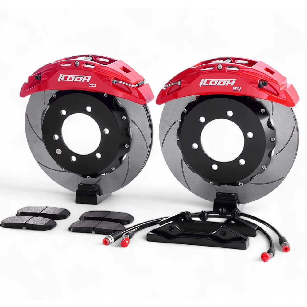 High Performance ICOOH 4 Piston Big Brake Kits DM4 355MM Rotor Size Brake Kits For Ferrari Ford Mazda PORSCHE 18 Inch Hub
High Performance ICOOH 4 Piston Big Brake Kits DM4 355MM Rotor Size Brake Kits For Ferrari Ford Mazda PORSCHE 18 Inch Hub