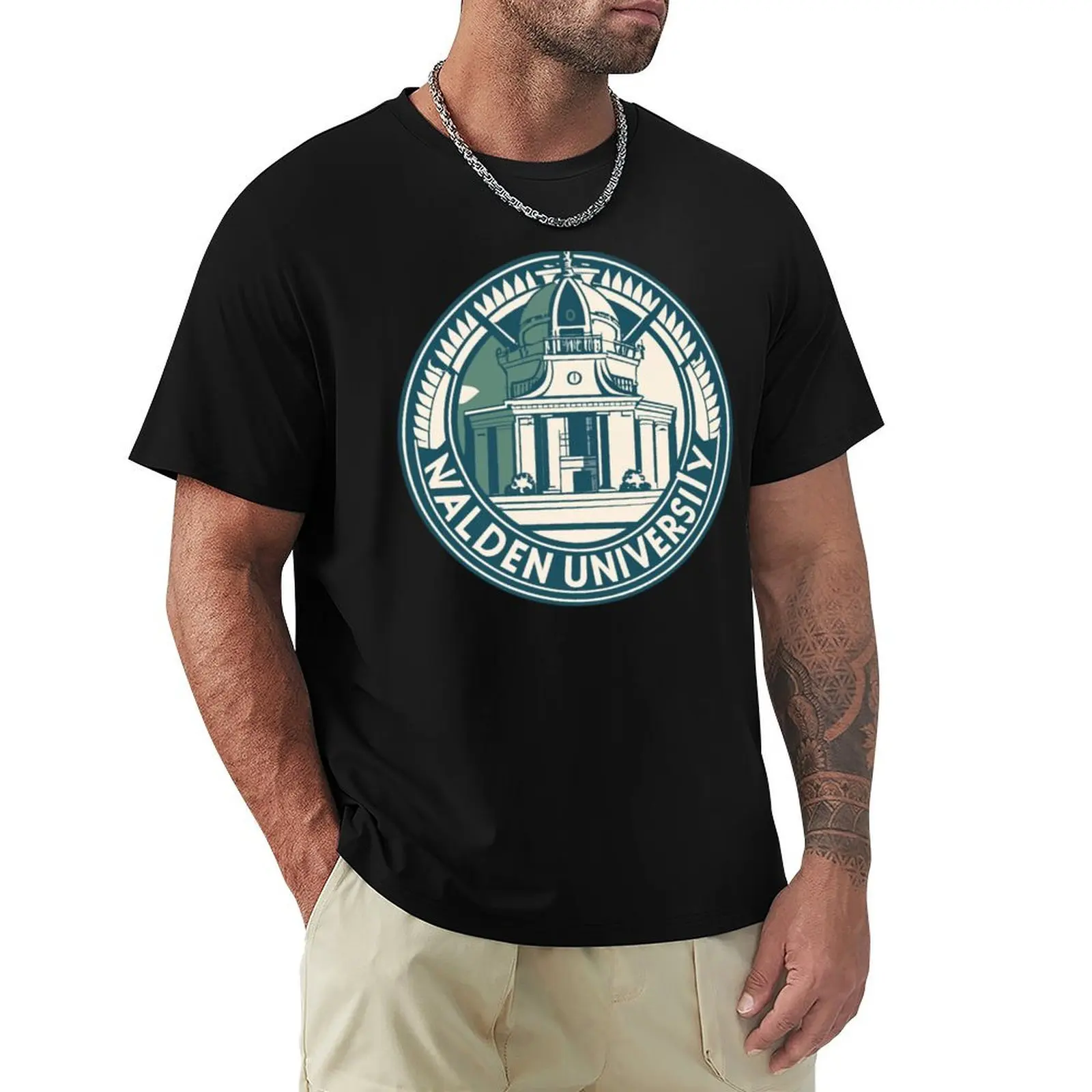 Teal Script Walden University T-Shirt Casual All Match Tee Shirt for Men
Teal Script Walden University T-Shirt Casual All Match Tee Shirt for Men