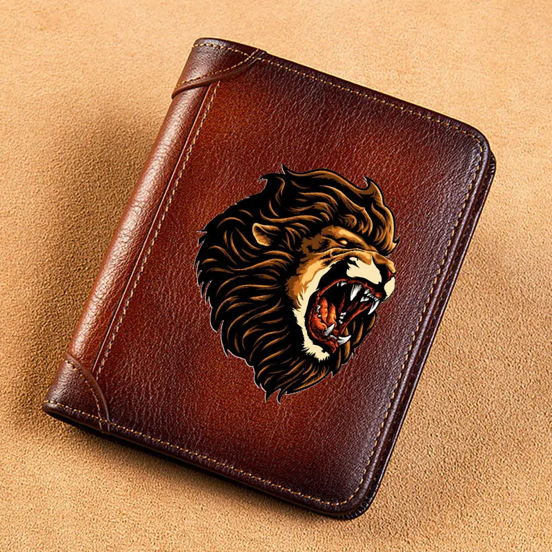Dangerous Animal Lion Design Printing Genuine Leather Wallets for Men Rfid Thin Short ID Credit Card Holder Women Money Bag
Dangerous Animal Lion Design Printing Genuine Leather Wallets for Men Rfid Thin Short ID Credit Card Holder Women Money Bag