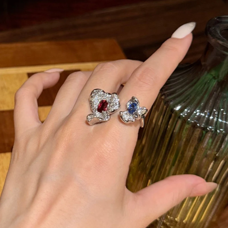 Classic and fashion diamonds inlay double flower ring wedding high-end blue ruby gemstone rings for women fashion jewelry
Classic and fashion diamonds inlay double flower ring wedding high-end blue ruby gemstone rings for women fashion jewelry