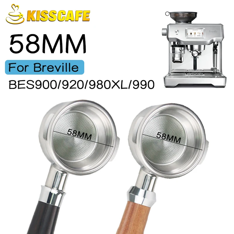 Портативный фильтр для кофе Breville BES900 920 980 990 из нержавеющей стали, 58 мм
Портативный фильтр для кофе Breville BES900 920 980 990 из нержавеющей стали, 58 мм