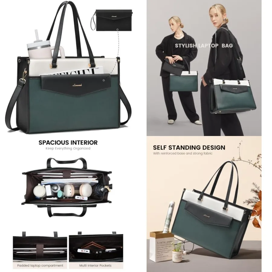 Laptop Bag for Women, 15.6'' Laptop Tote Purse 2-in-1 Professional Work Bag Business Briefcase with Clutch Purse, Waterproof Le
Laptop Bag for Women, 15.6'' Laptop Tote Purse 2-in-1 Professional Work Bag Business Briefcase with Clutch Purse, Waterproof Le