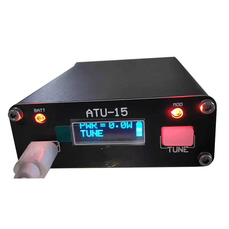 ATU-15 1.8~30MHz Mini Automatic Antenna Tuner 0.91inch OLED Display Aluminum Alloy Outcase with 850 mAh Battery
ATU-15 1.8~30MHz Mini Automatic Antenna Tuner 0.91inch OLED Display Aluminum Alloy Outcase with 850 mAh Battery