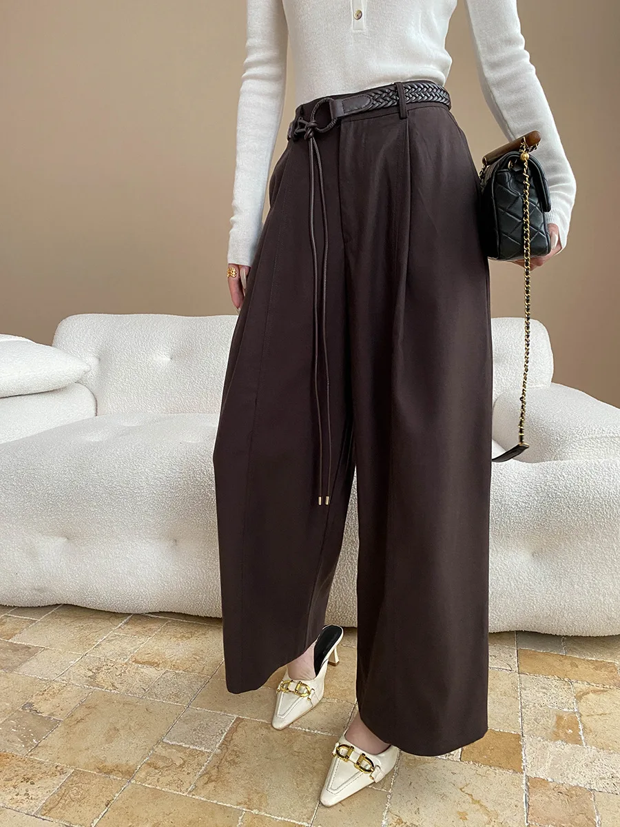 Свободные прямые широкие повседневные брюки со складками для поездок на работу
Свободные прямые широкие повседневные брюки со складками для поездок на работу