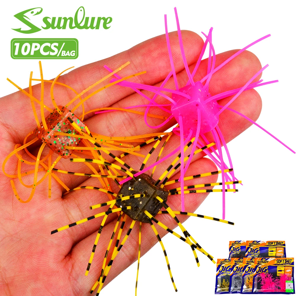 Sunlure 10pcs/bag Dice Tentacle Soft Bait 1.8g/1.1cm Artificial Silicone Swimming Bait 6-color Slow Sinking Bass Saltwater Lures
Sunlure 10pcs/bag Dice Tentacle Soft Bait 1.8g/1.1cm Artificial Silicone Swimming Bait 6-color Slow Sinking Bass Saltwater Lures