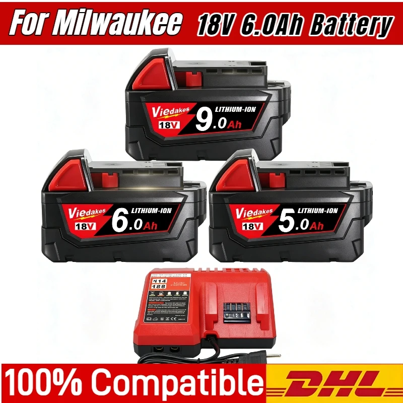 100% совместимый аккумулятор для Milwaukee 18V, 6000 мАч, для мощного вентилятора Milwaukee 18V, 48-11-1815, 2604-20, 48-11-1850
100% совместимый аккумулятор для Milwaukee 18V, 6000 мАч, для мощного вентилятора Milwaukee 18V, 48-11-1815, 2604-20, 48-11-1850