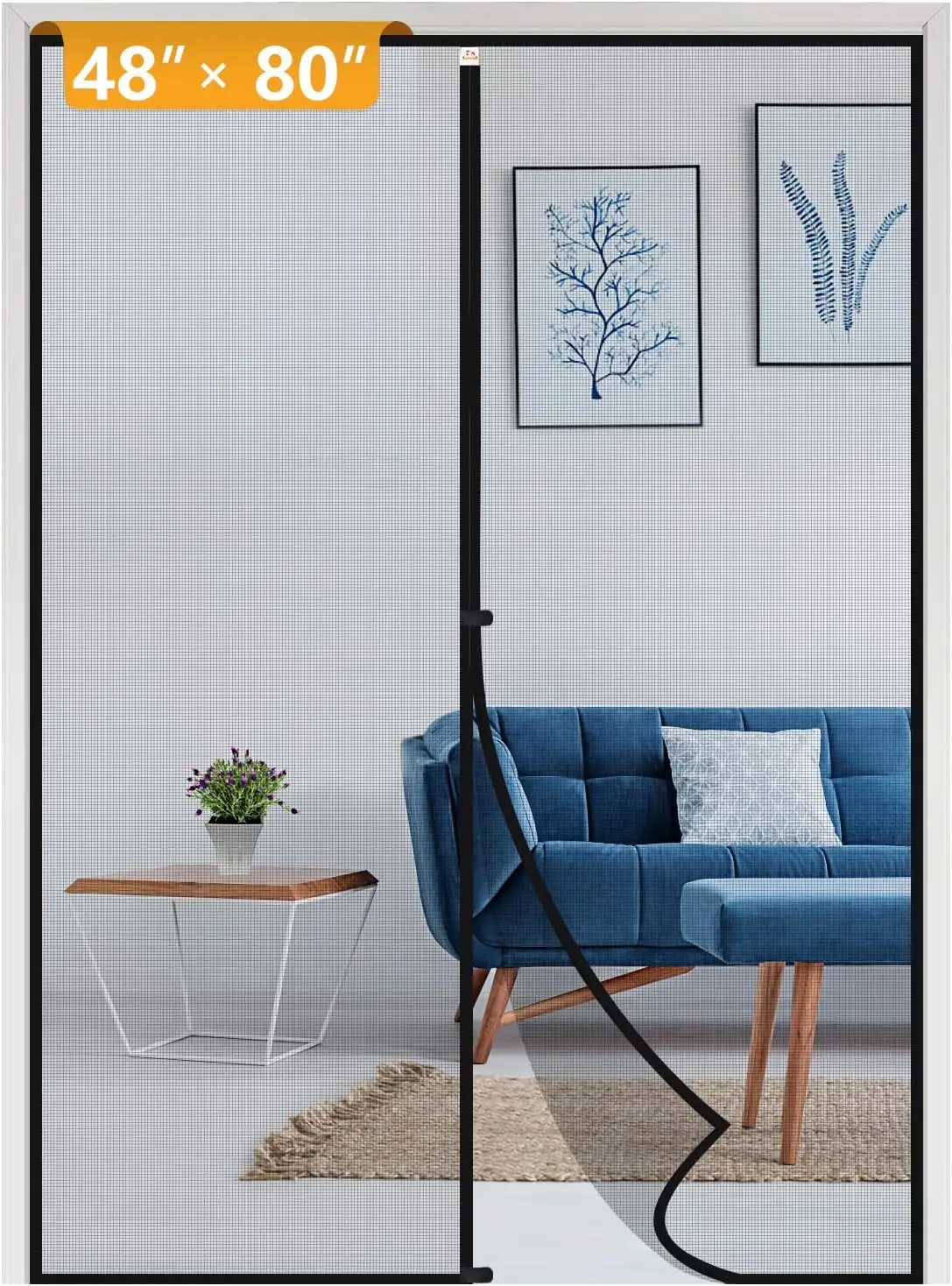Magnetic Screen Door Fits Door Size 48 x 80, Screen Size 50" x 81" Door Screen Magnet for Walk Through Sliding Door Black
Magnetic Screen Door Fits Door Size 48 x 80, Screen Size 50" x 81" Door Screen Magnet for Walk Through Sliding Door Black