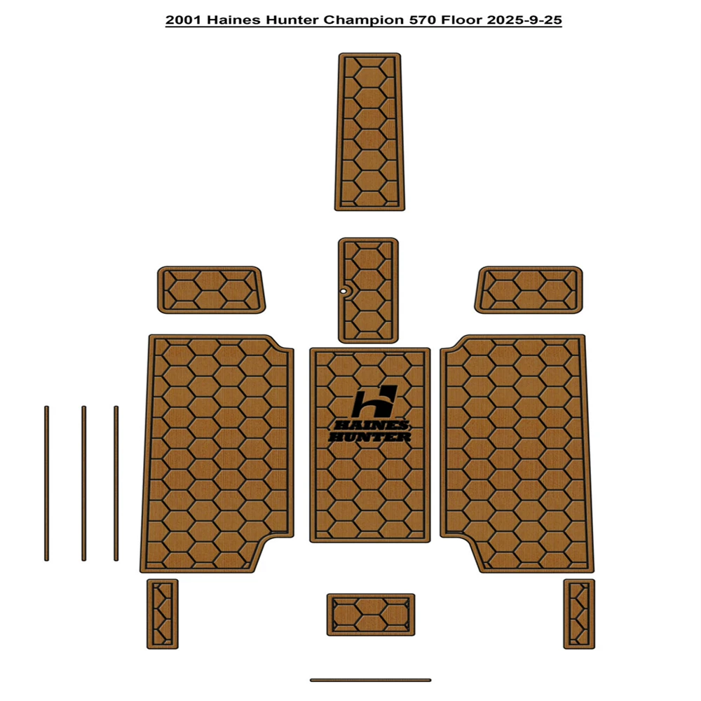 2001 Haines Hunter Champion 570 Cockpit Pad Boat EVA Foam Faux Teak Deck Floor Mat SeaDek Style Self Adhesive
2001 Haines Hunter Champion 570 Cockpit Pad Boat EVA Foam Faux Teak Deck Floor Mat SeaDek Style Self Adhesive