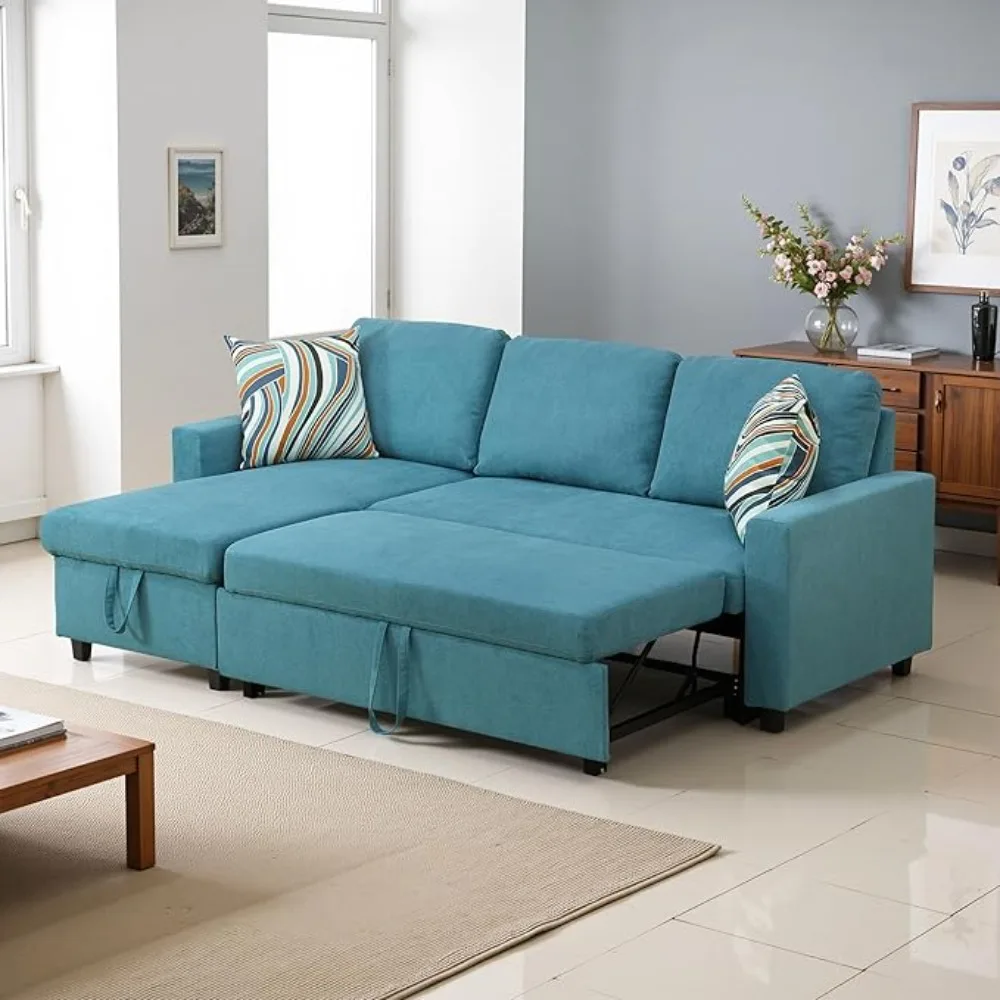 leeper Sofa with Pullout Bed L Shaped Couch Upholstered Flannelette Fabric Sofas for Living Room Convertible Sofa Bed,Blue
leeper Sofa with Pullout Bed L Shaped Couch Upholstered Flannelette Fabric Sofas for Living Room Convertible Sofa Bed,Blue